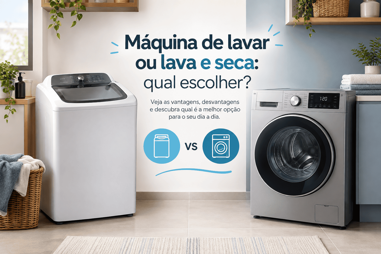 Máquina de lavar ou lava e seca?